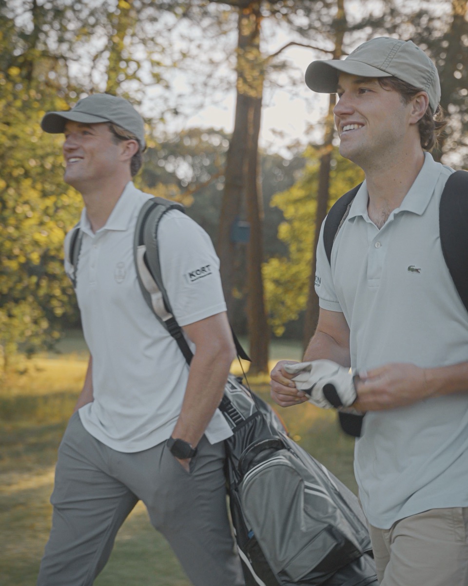 Guus and Sergi walking the course