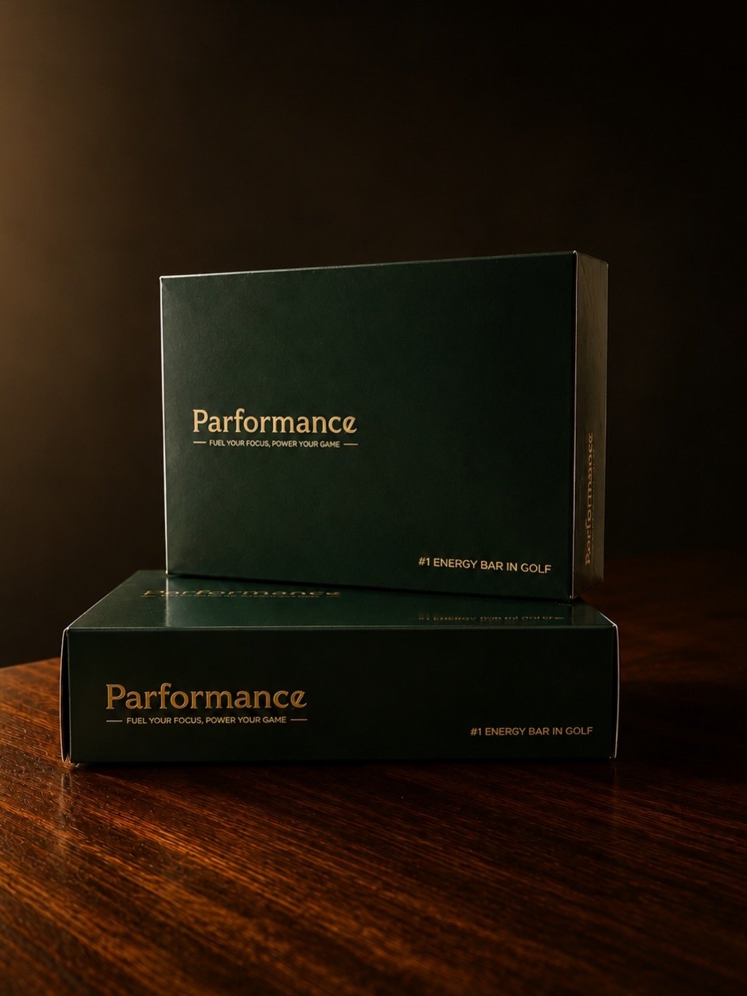 Parformance boxes on dark wood