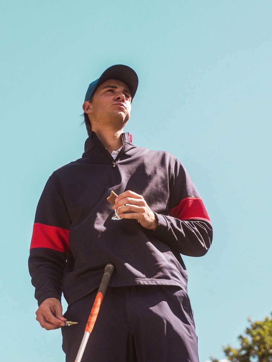 A young golfer on the course